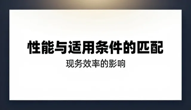 性能与适用条件的匹配对业务效率的影响
